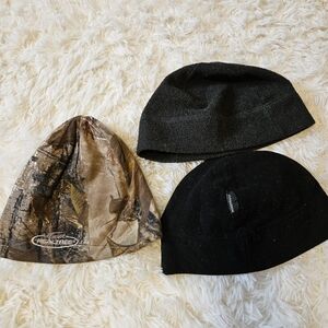 Realtree Camo and Black Men's Beanie Trio